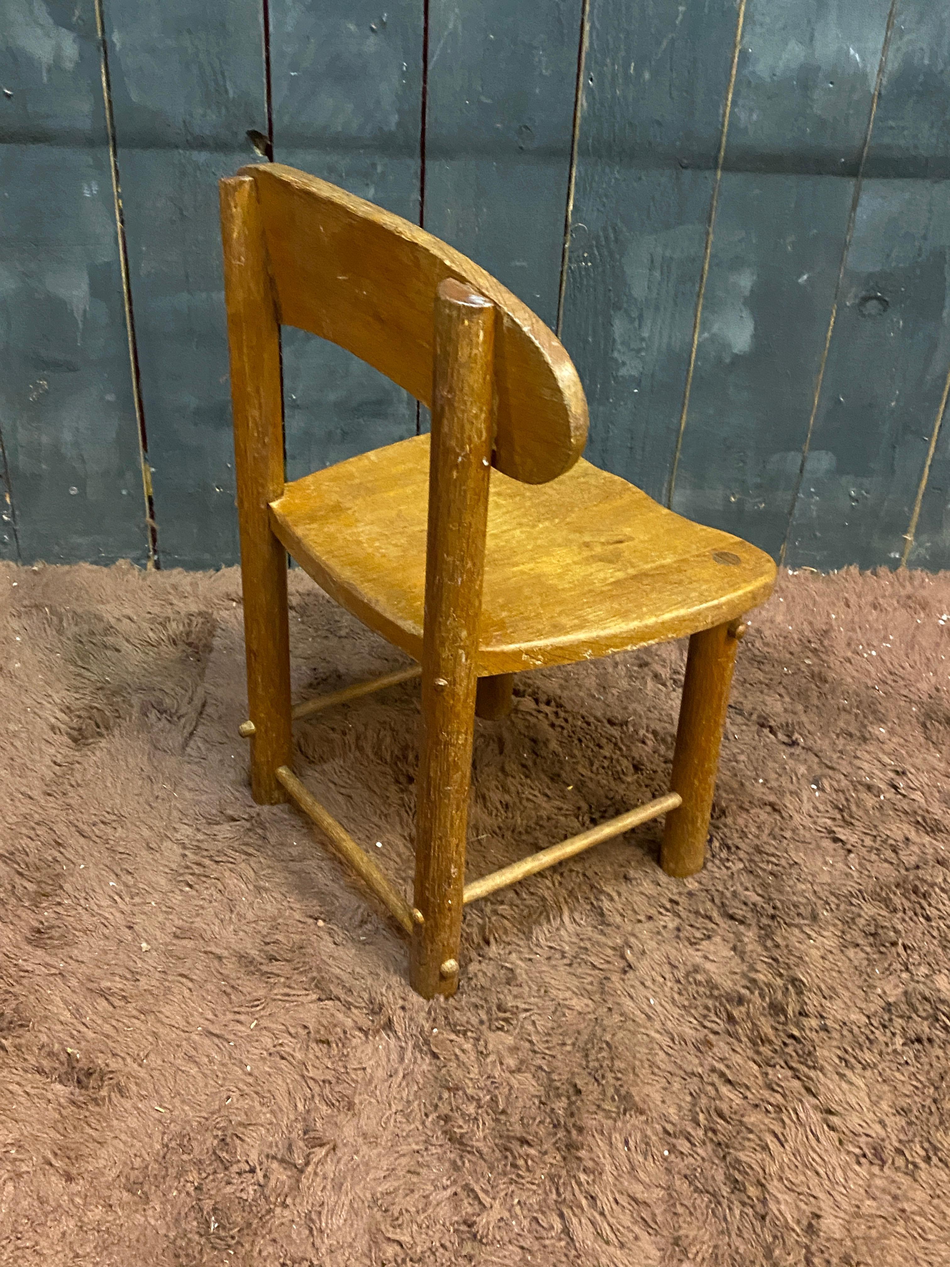 Pierre GAUTIER DELAYE (in the style of), small child's chair circa 1950/1960 For Sale 7