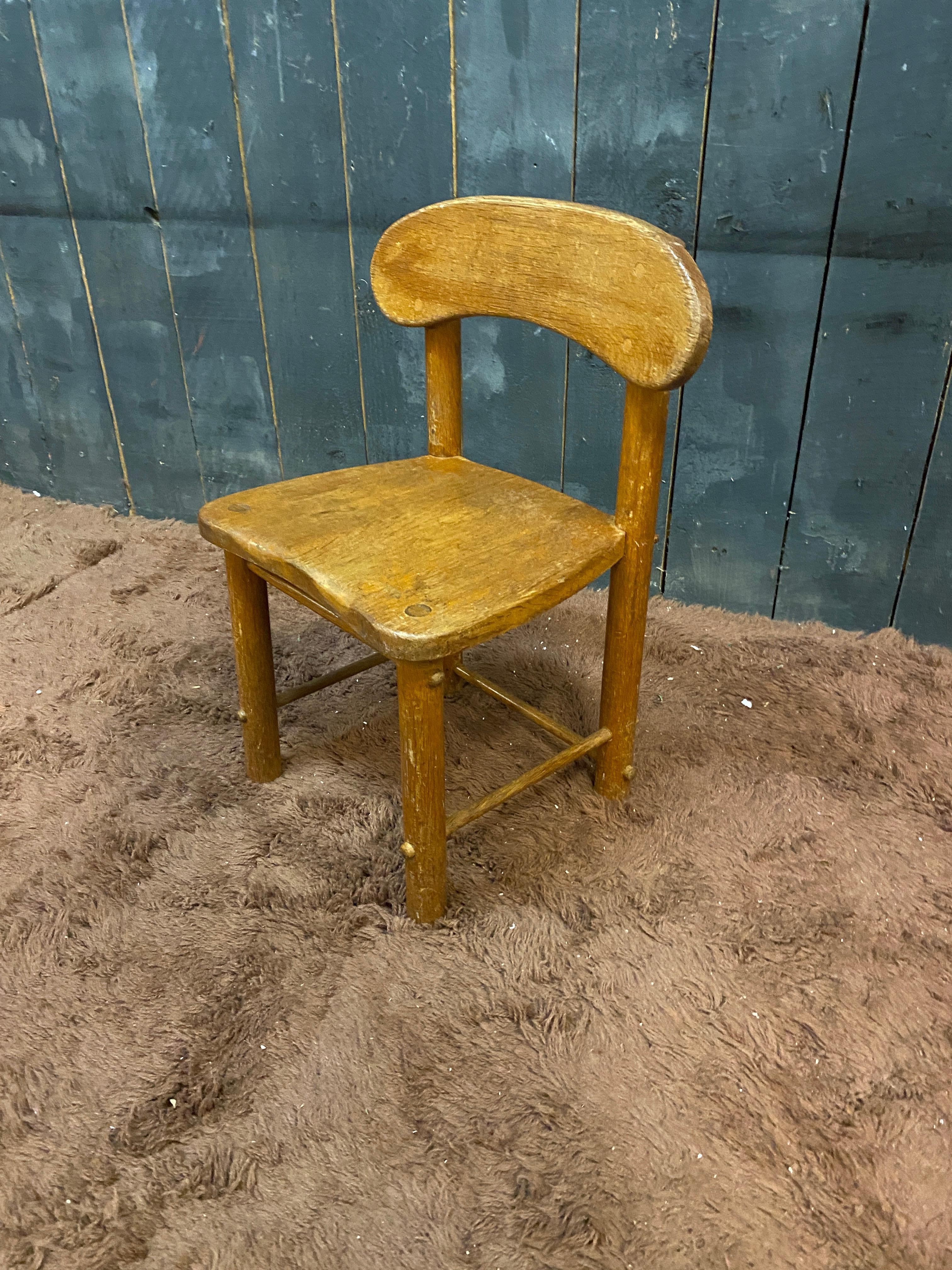 Pierre GAUTIER DELAYE (in the style of), small child's chair circa 1950/1960 For Sale 1