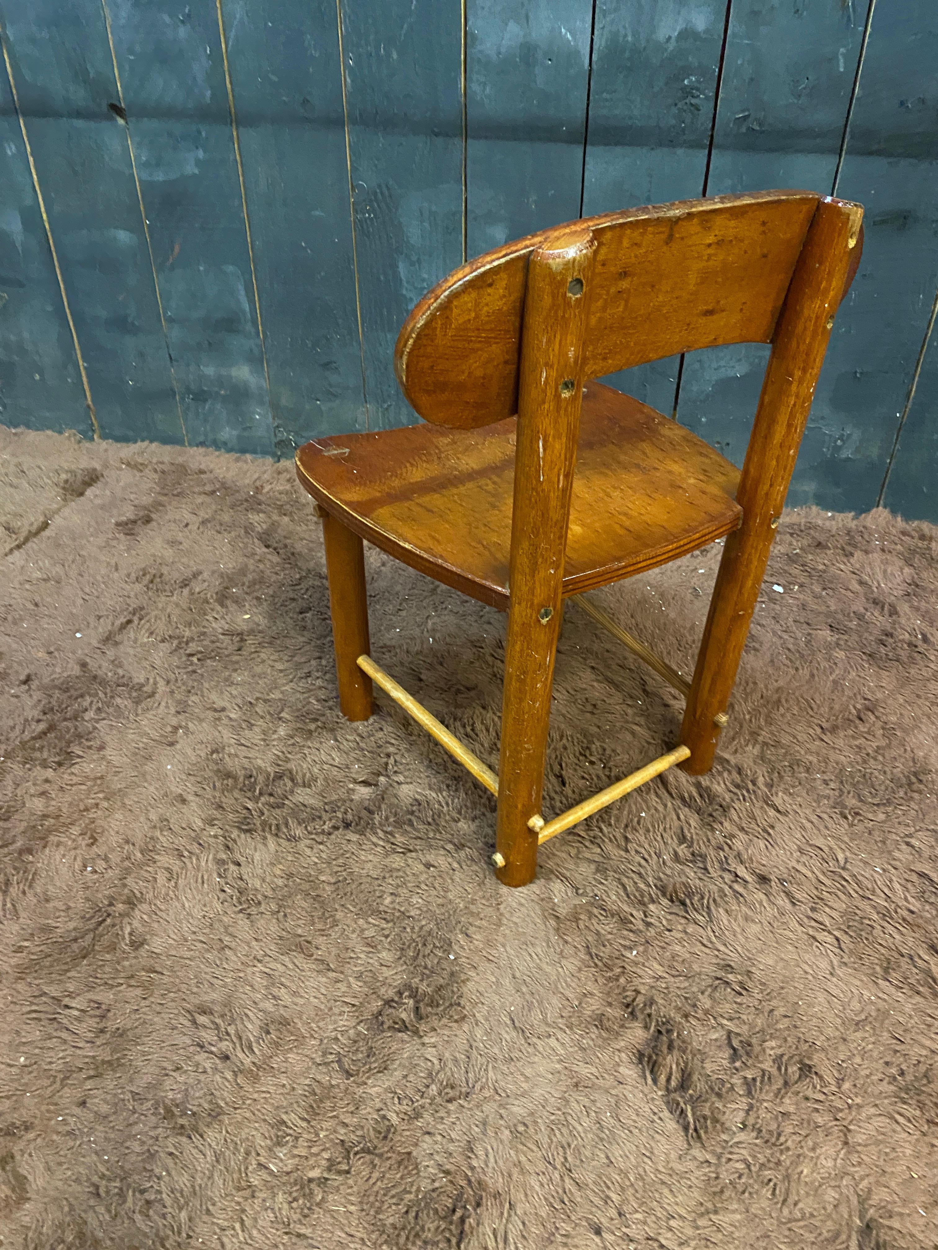 Pierre GAUTIER DELAYE (in the style of), small child's chair circa 1950/1960 For Sale 1