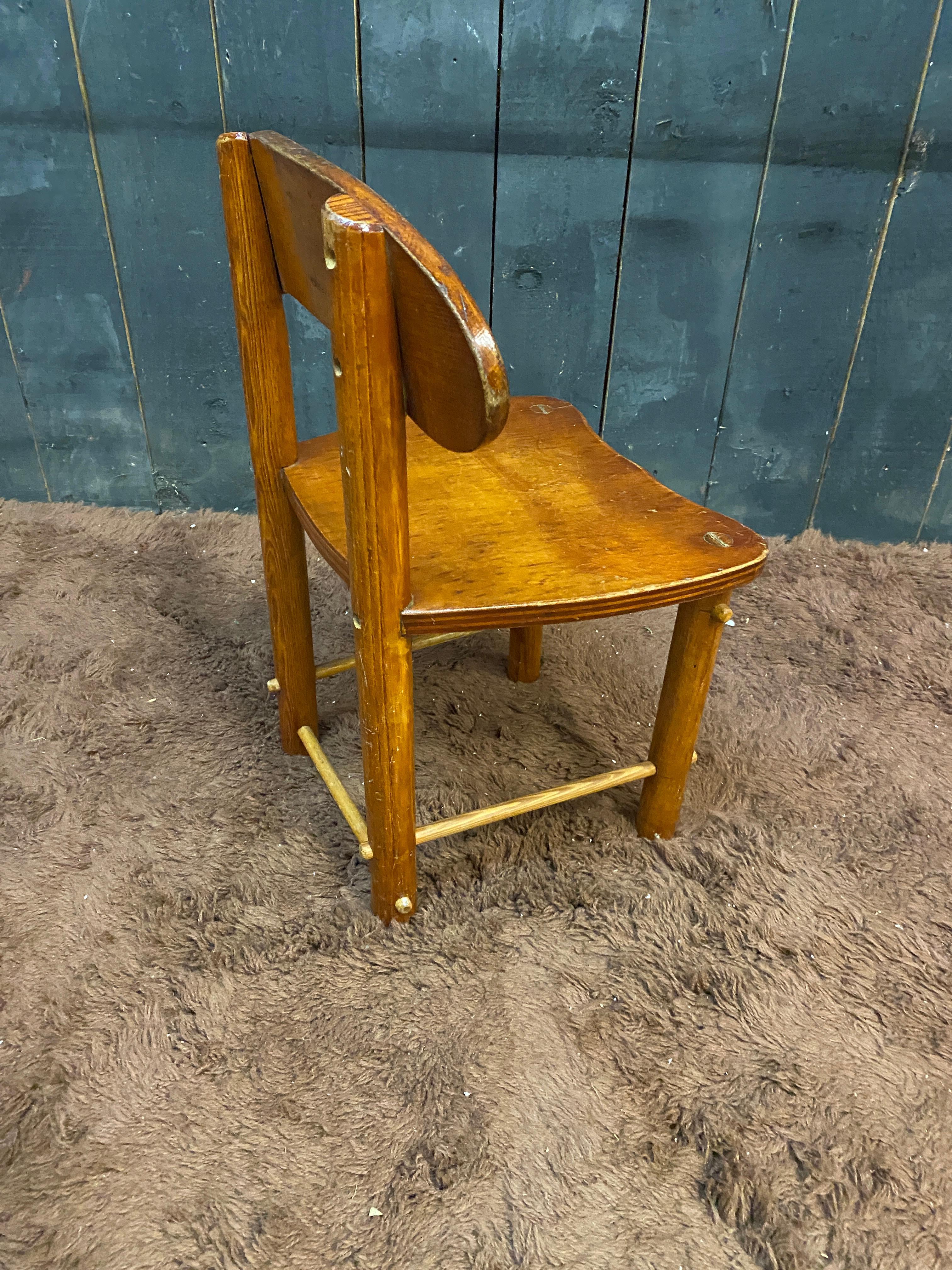 Pierre GAUTIER DELAYE (in the style of), small child's chair circa 1950/1960 For Sale 3