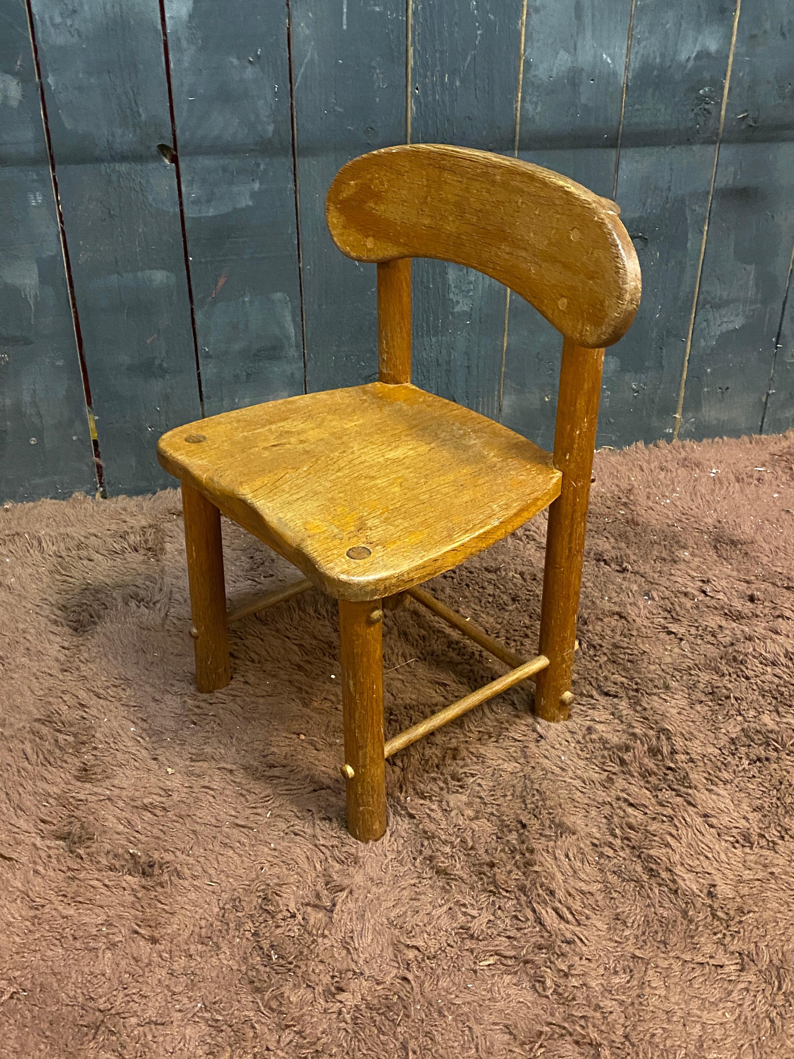 Pierre GAUTIER DELAYE (in the style of), small child's chair circa 1950/1960 For Sale 4