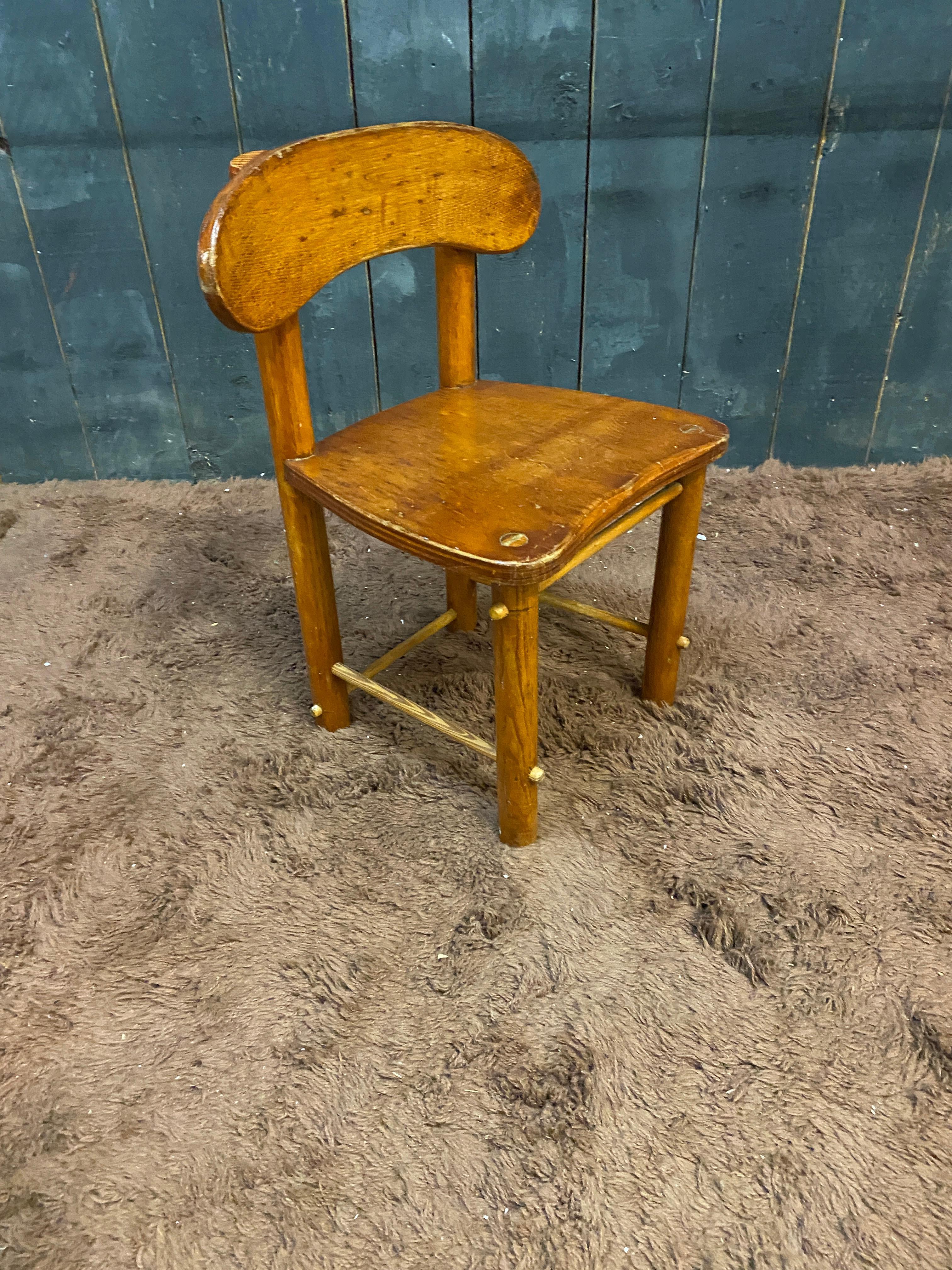Pierre GAUTIER DELAYE (in the style of), small child's chair circa 1950/1960 For Sale 5