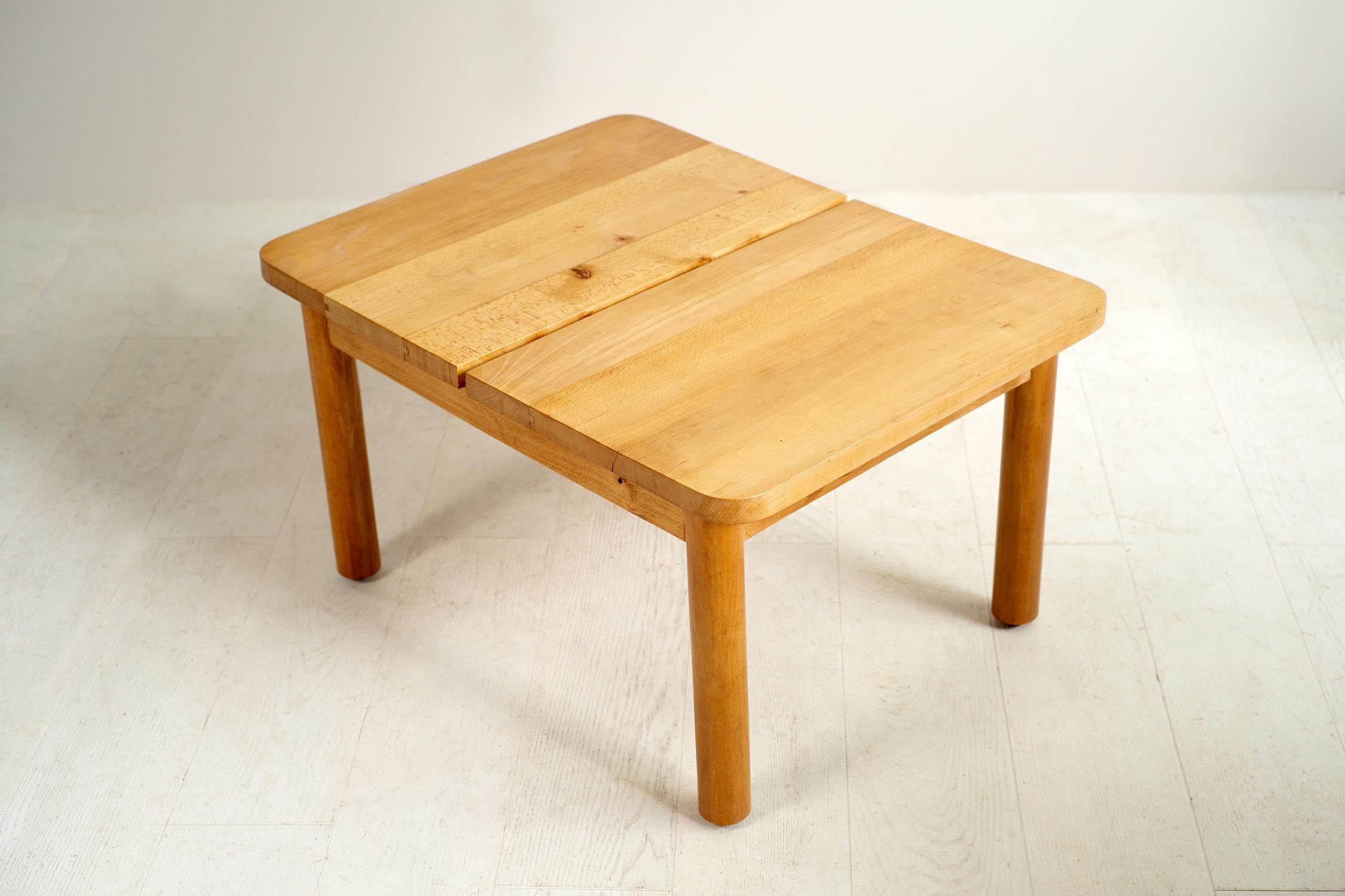 Beech Pierre Gautier Delaye, Pair of Coffee Tables, France, 1950 For Sale