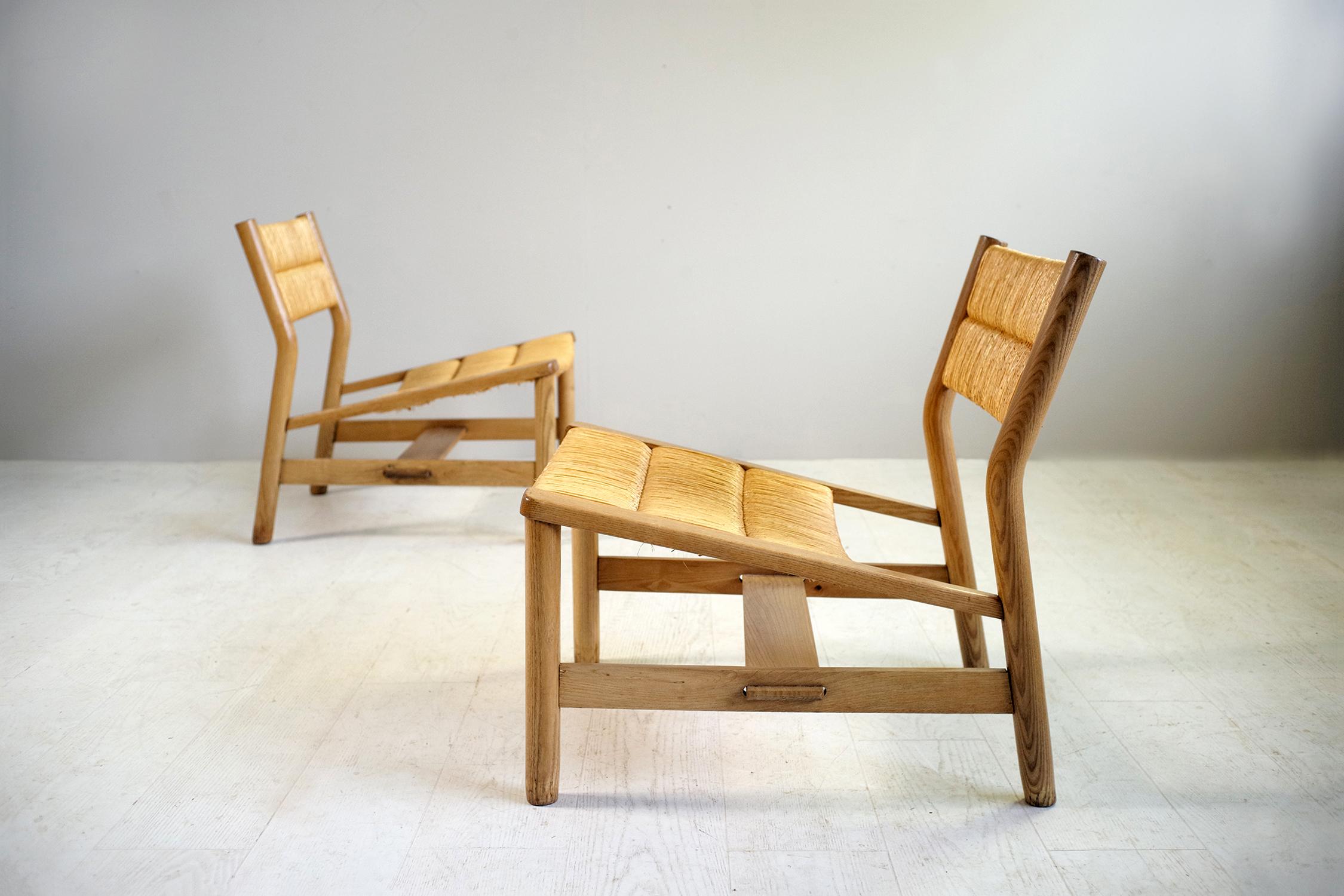 Mid-Century Modern Pierre Gautier-Delaye, Pair of Week-End Armchairs, France, 1956