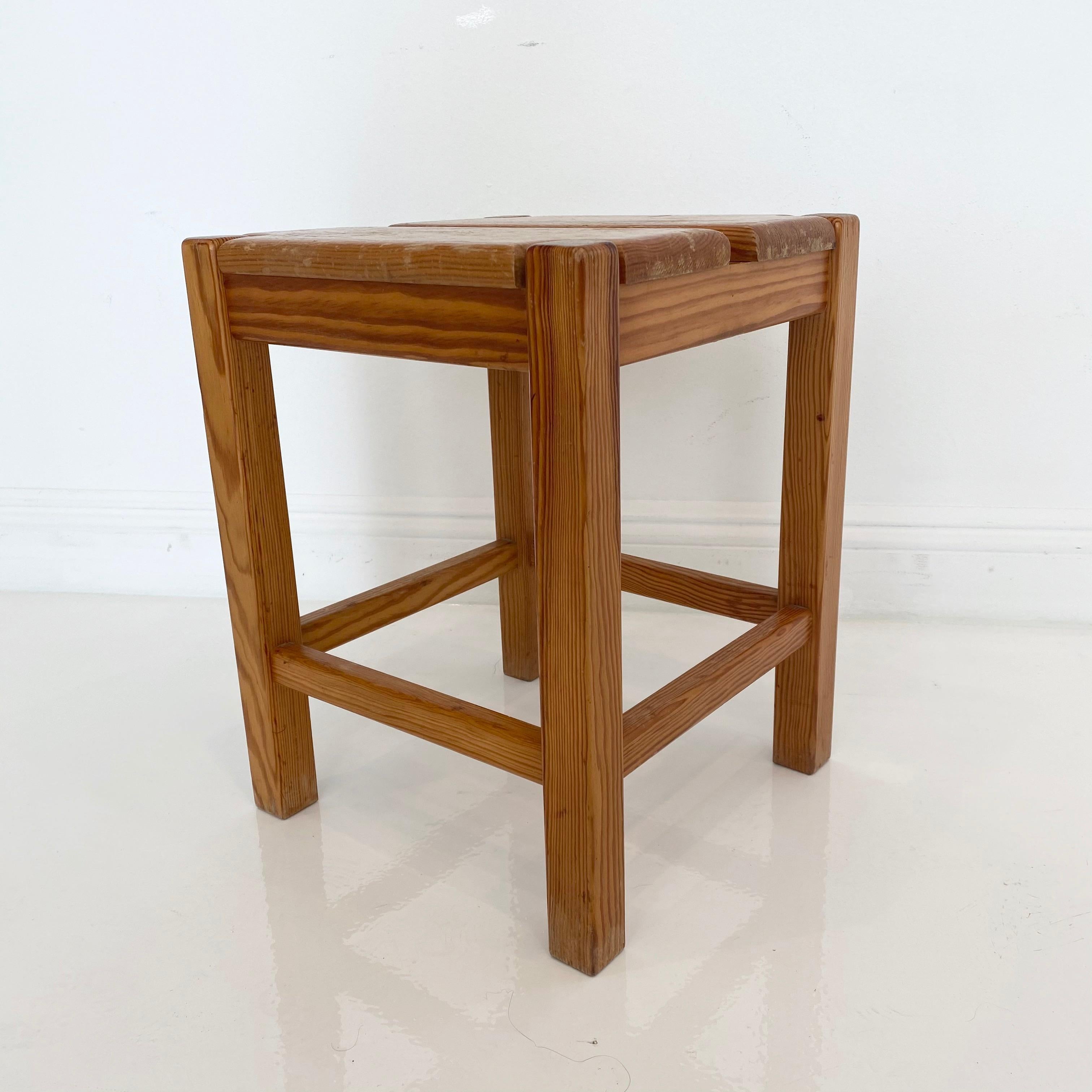 Pierre Gautier-Delaye Pine Stools For Sale 5