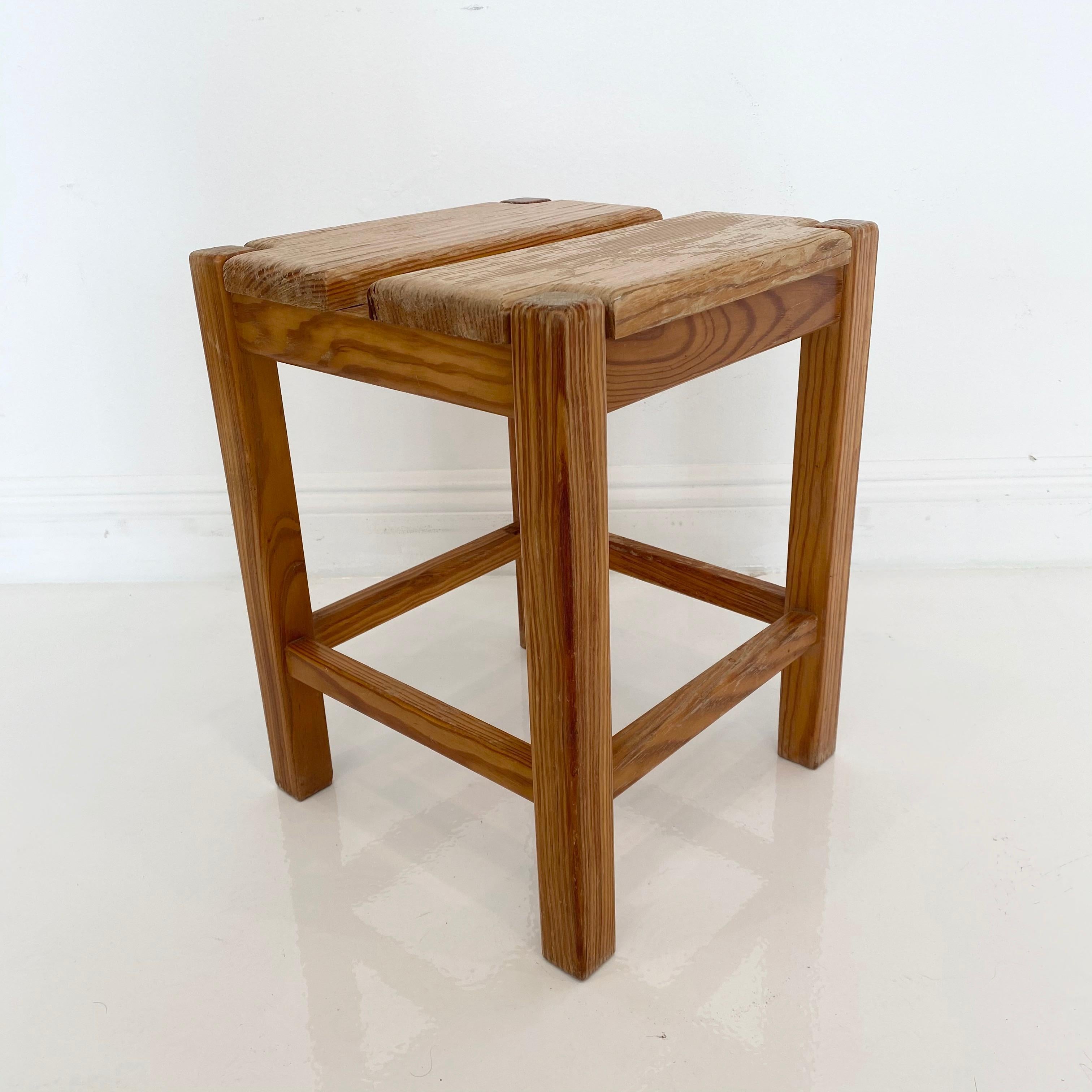 French Pierre Gautier-Delaye Pine Stools For Sale