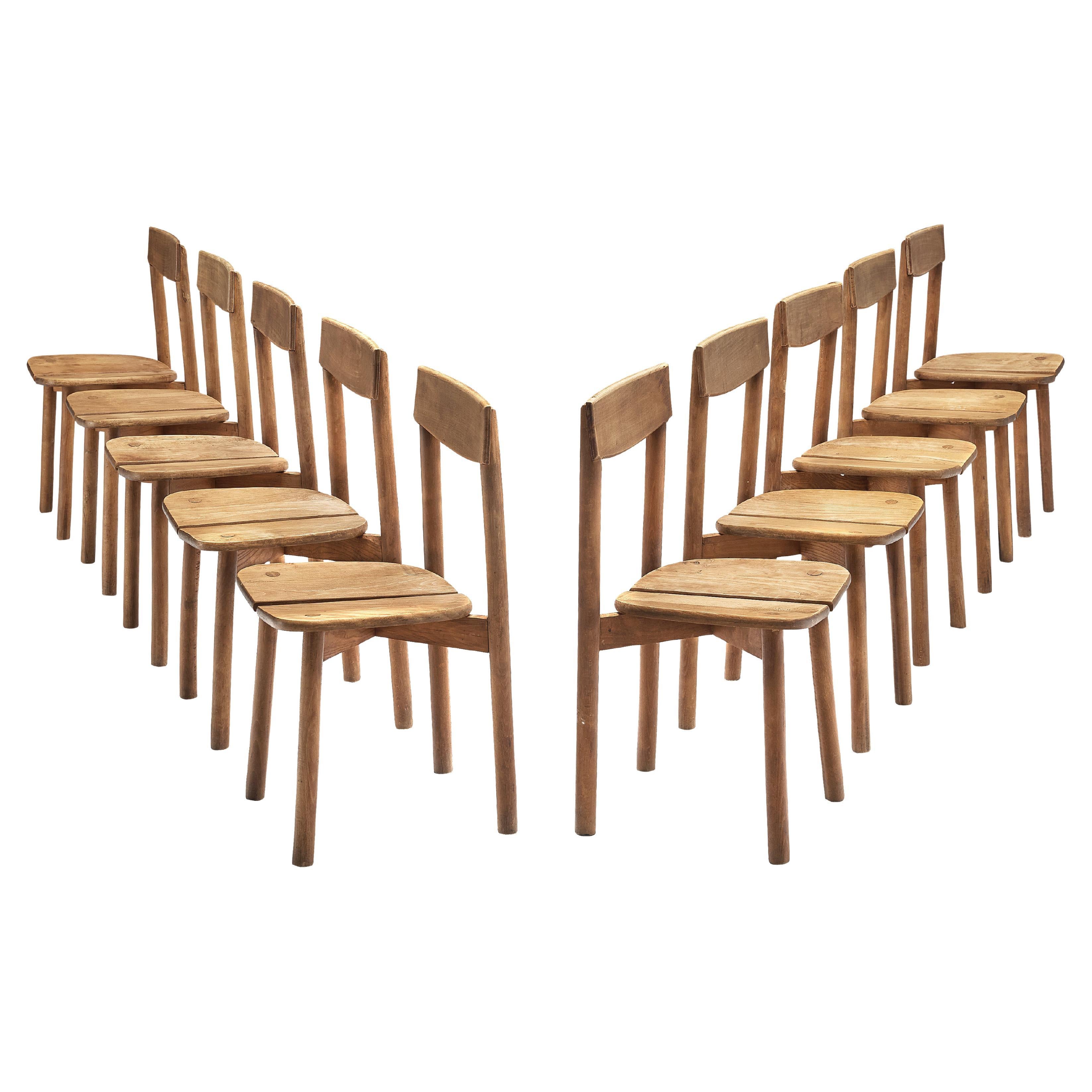 Pierre Gautier-Delaye Set of Ten Dining Chairs