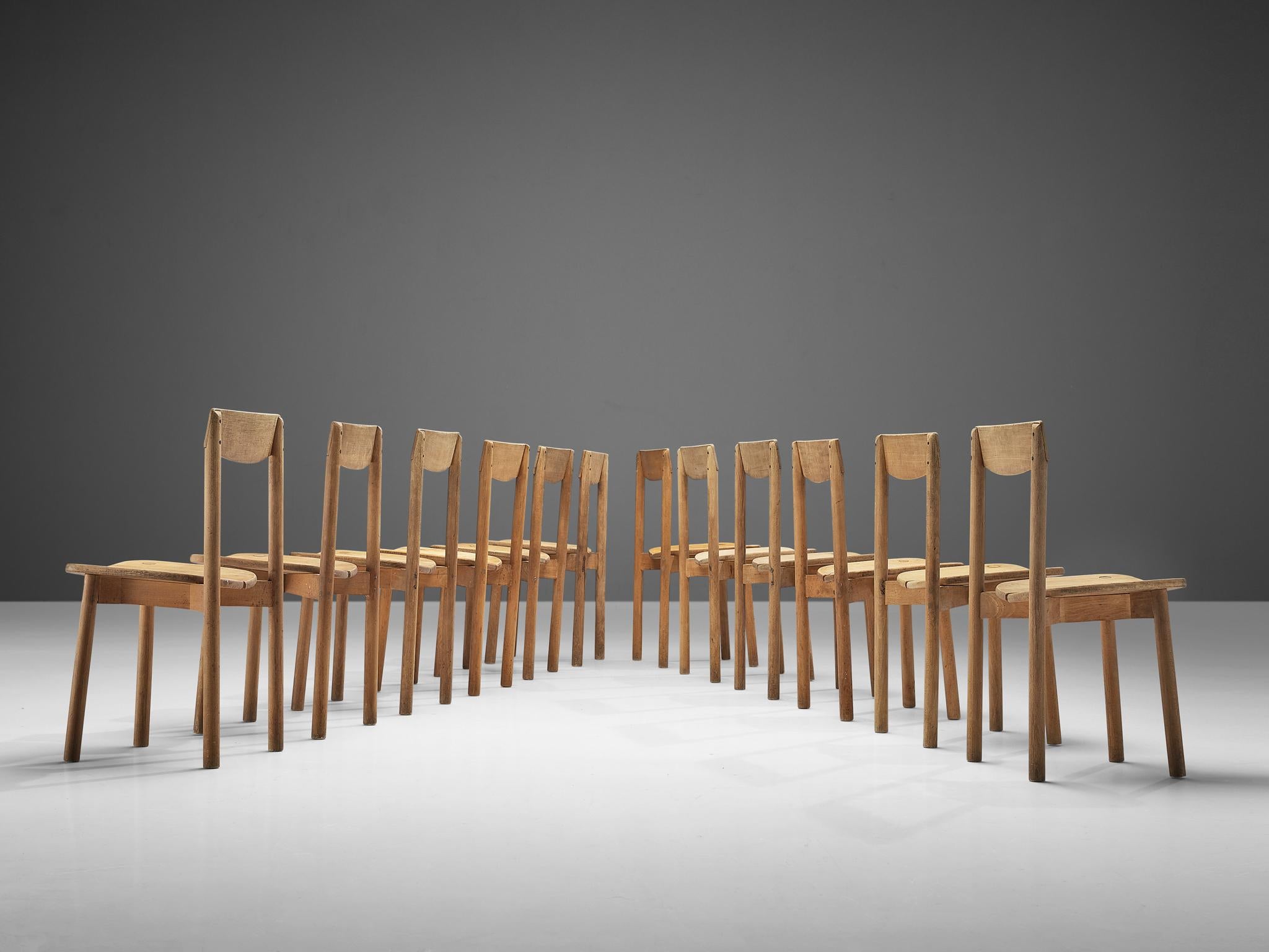 Pierre Gautier-Delaye Ensemble de douze chaises de salle à manger en vente 3