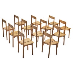 Vintage Pierre Gautier-Delaye Set of Twelve Dining Chairs