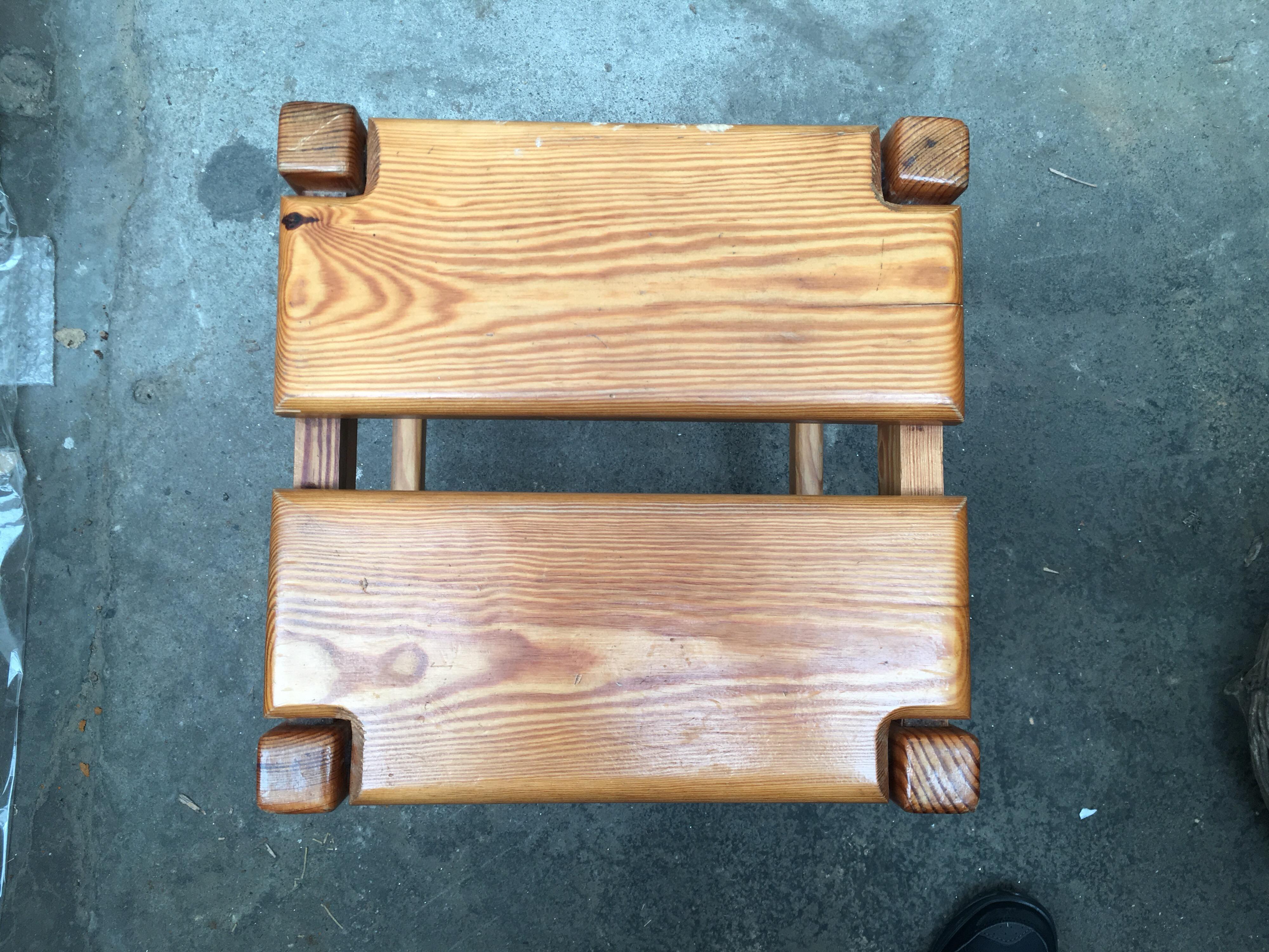 Pierre Gautier-Delaye, Six Stools in Pine, circa 1956 For Sale 1