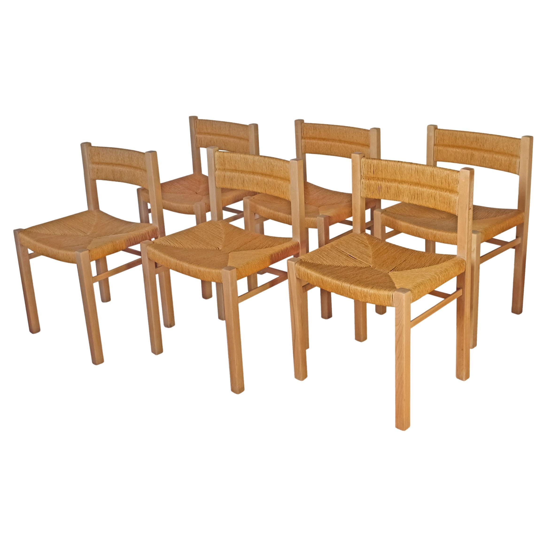 Pierre Gautier Delaye, Six "Week-End" Chairs, Vergnères, 1950s