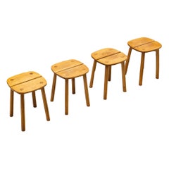 Pierre Gautier-Delaye Tabourets en Wood