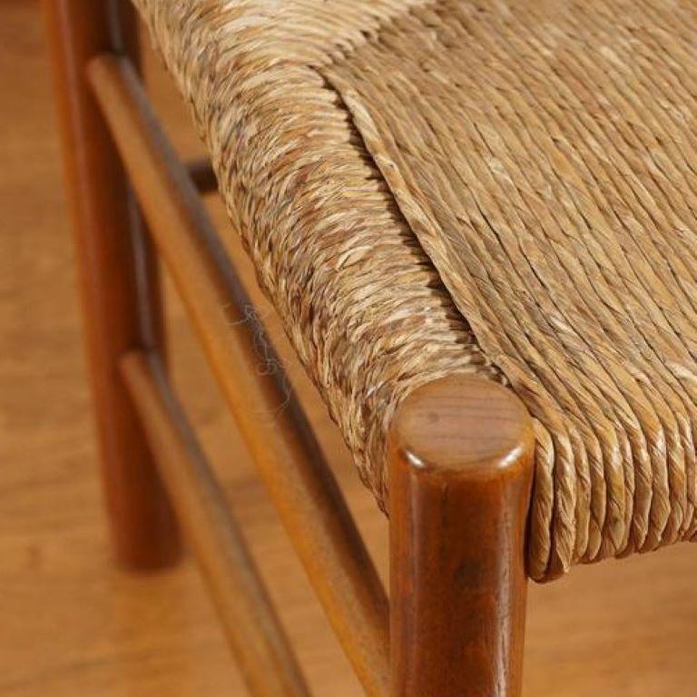 20ième siècle Chaise de salle à manger française tissée Pierre Gautier-Delaye en vente