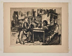 Drinkers - Etching By Pierre Georges Jeanniot - 1914