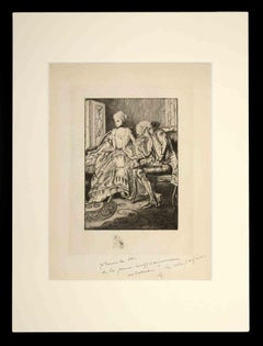 Scene from The Life of Casanova - Etching by G. Jeanniot - Early 20th Century