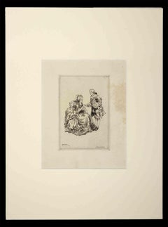 Scene from The Life of Casanova - Etching by G. Jeanniot - Early 20th Century