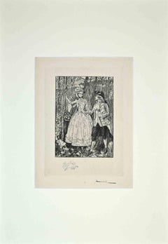 The Life of Casanova 3  - Etching by G. Jeanniot - Early 20th Century