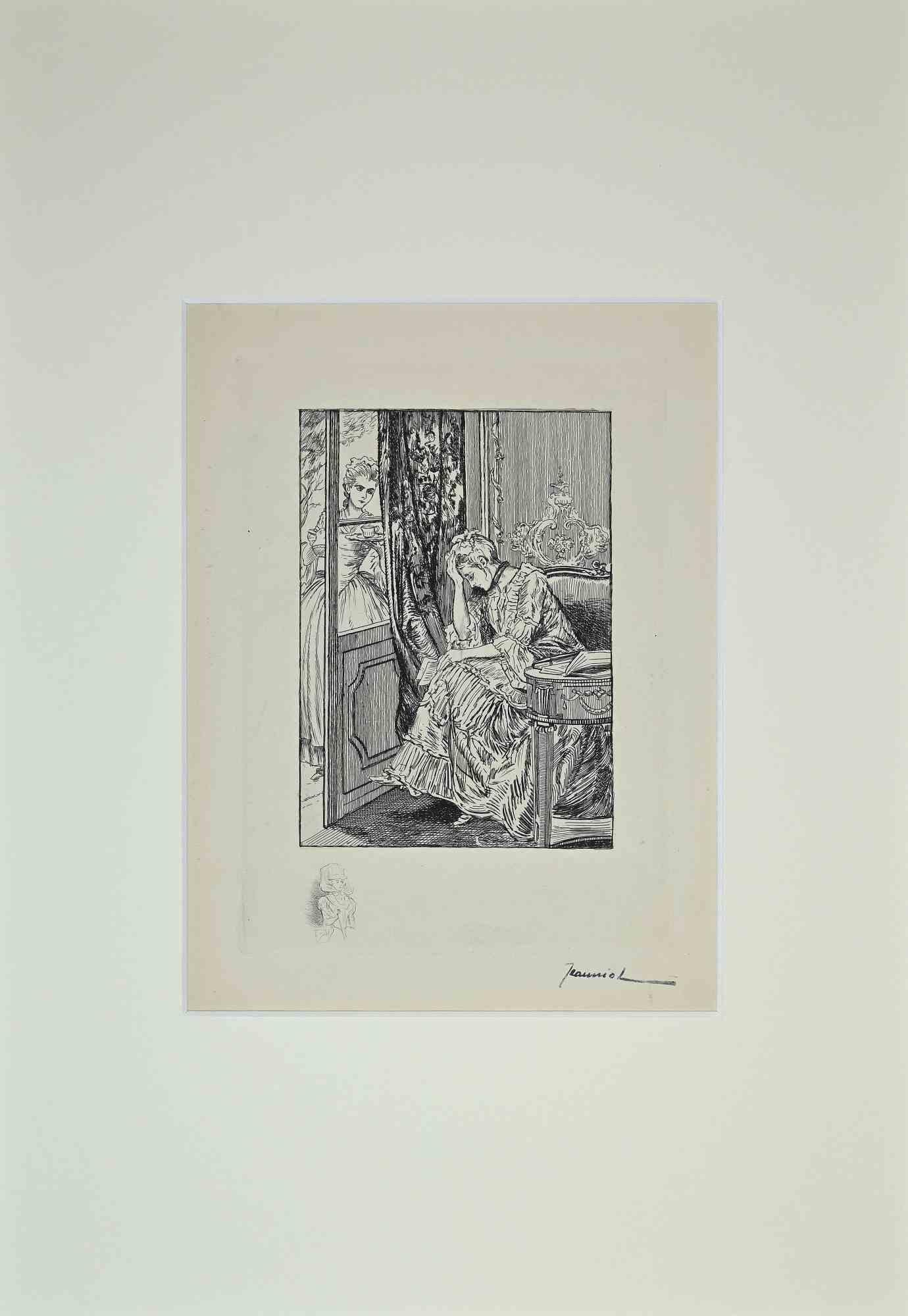 Pierre Georges Jeanniot Figurative Print - The Life of Casanova 6 - Etching by G. Jeanniot - Early 20th Century