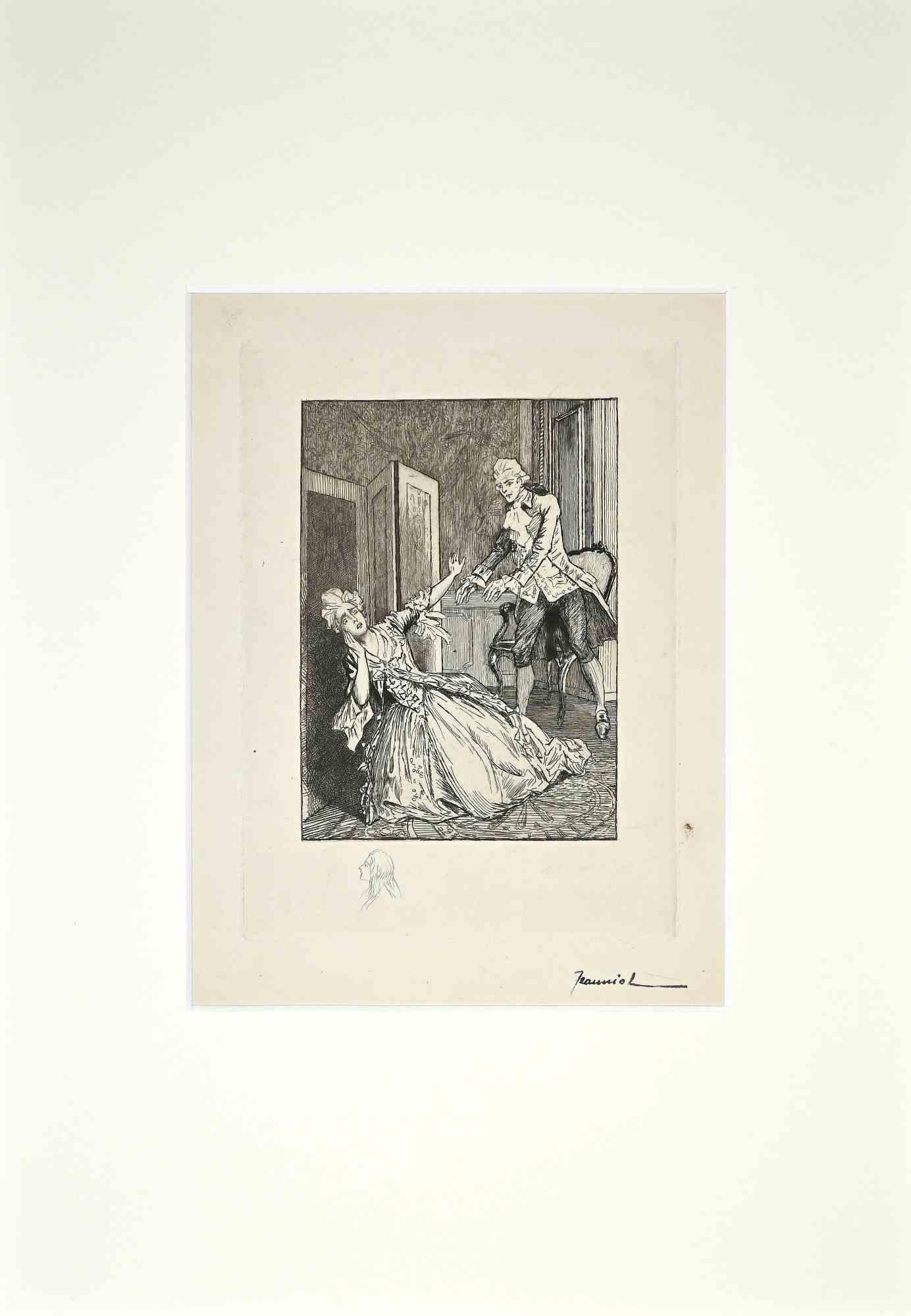 Pierre Georges Jeanniot Figurative Print - The Life of Casanova - Etching by G. Jeanniot - Early 20th Century