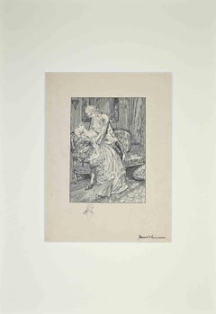 Antique The Life of Casanova - Etching by G. Jeanniot - Early 20th Century