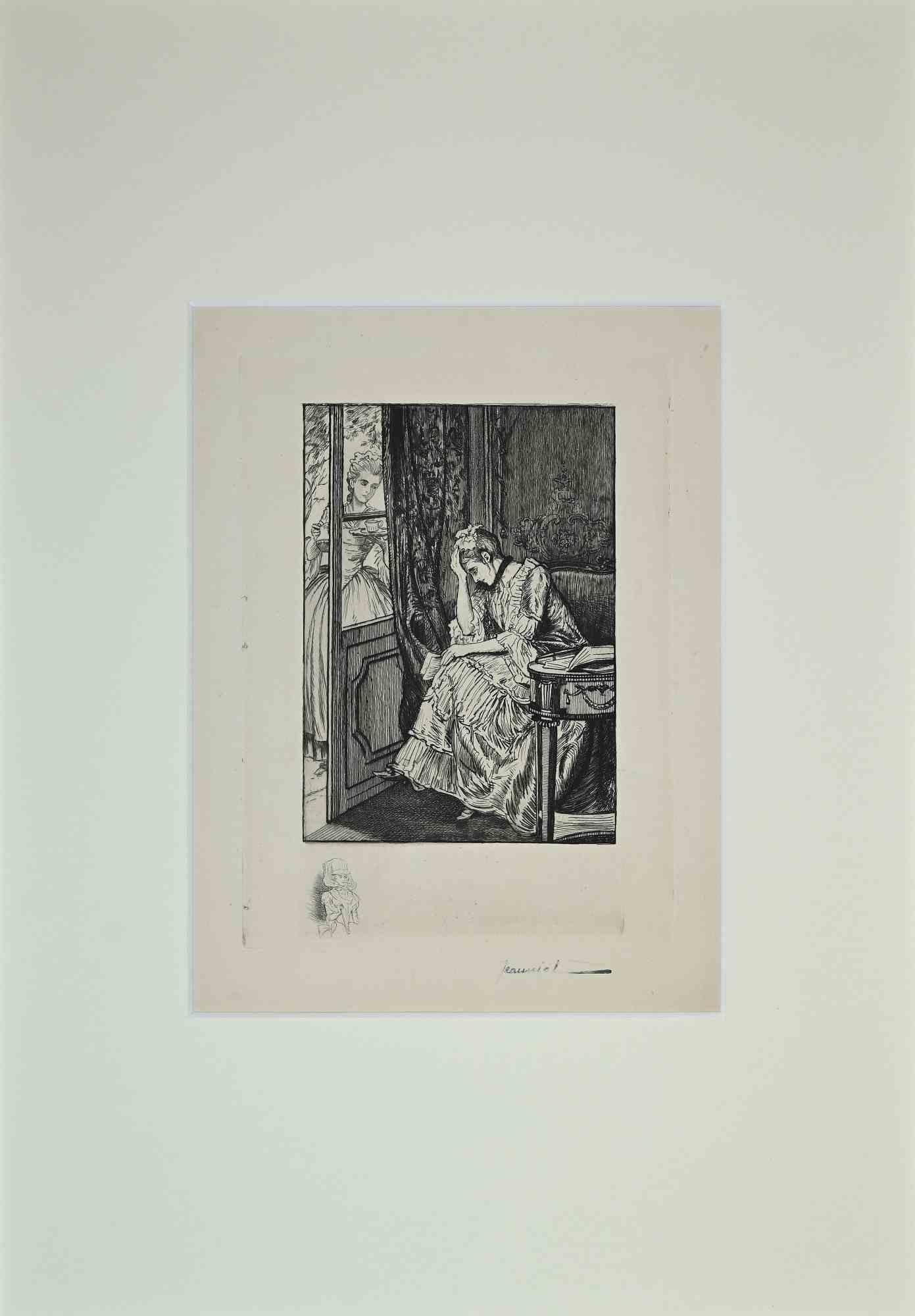 Pierre Georges Jeanniot Figurative Print – The Life of Casanova - Radierung von G. Jeanniot - Anfang des 20. Jahrhunderts