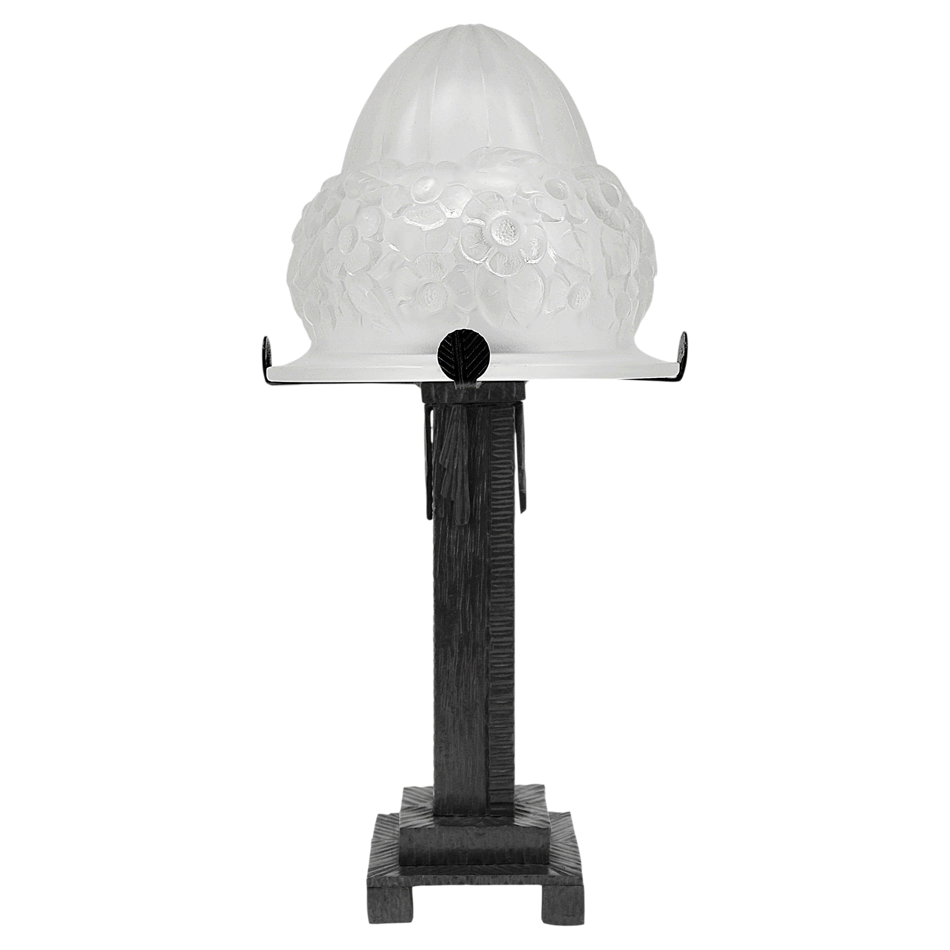 Pierre Gilles Beautiful French Art Deco Table Lamp, 1920