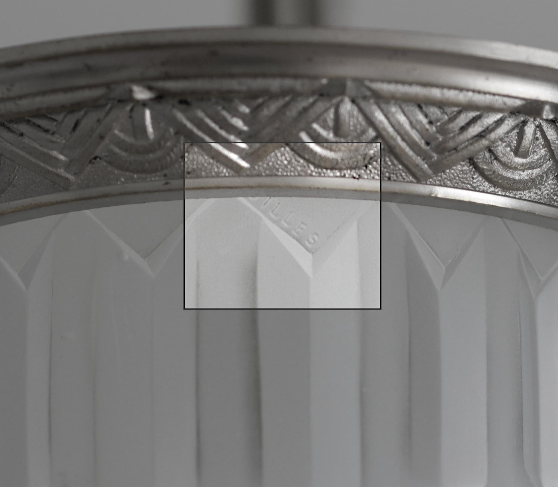 Pierre Gilles, lampadario in bronzo Art Deco francese, 1920 in vendita 4