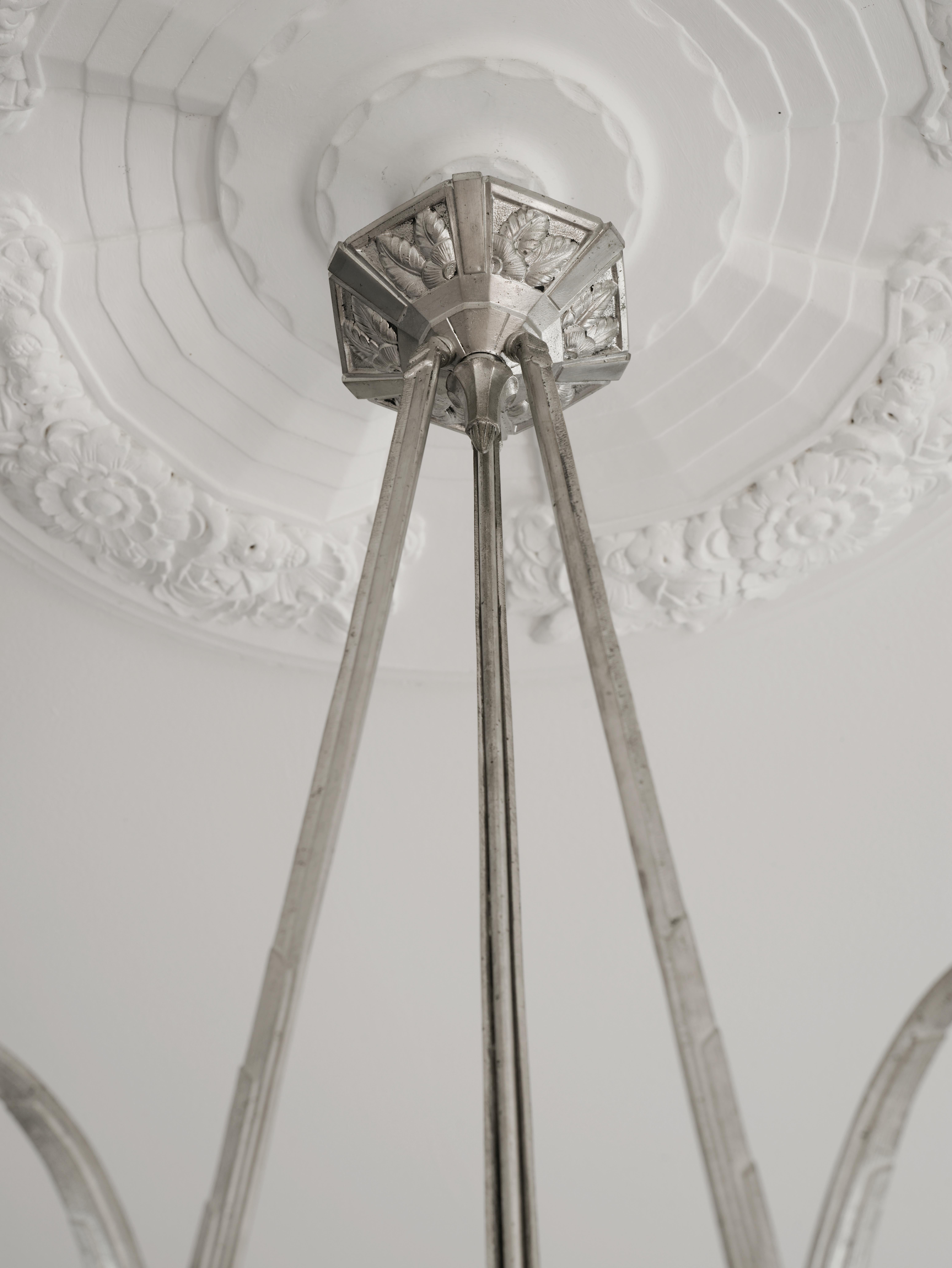Bronzo Pierre Gilles, lampadario in bronzo Art Deco francese, 1920 in vendita