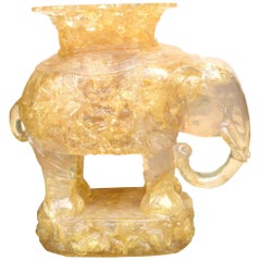 Pierre Giraudon, Elephant in Fractal Resin, Made for Christian Dior, circa 1970