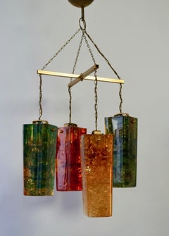 Lustre Fractal Shatterline en résine de Pierre Giraudon