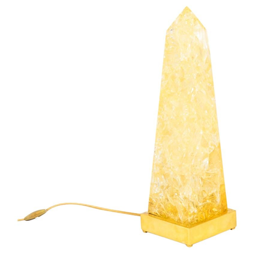 Pierre Giraudon, Obeliskenlampe aus Fraktalharz, 1970er Jahre