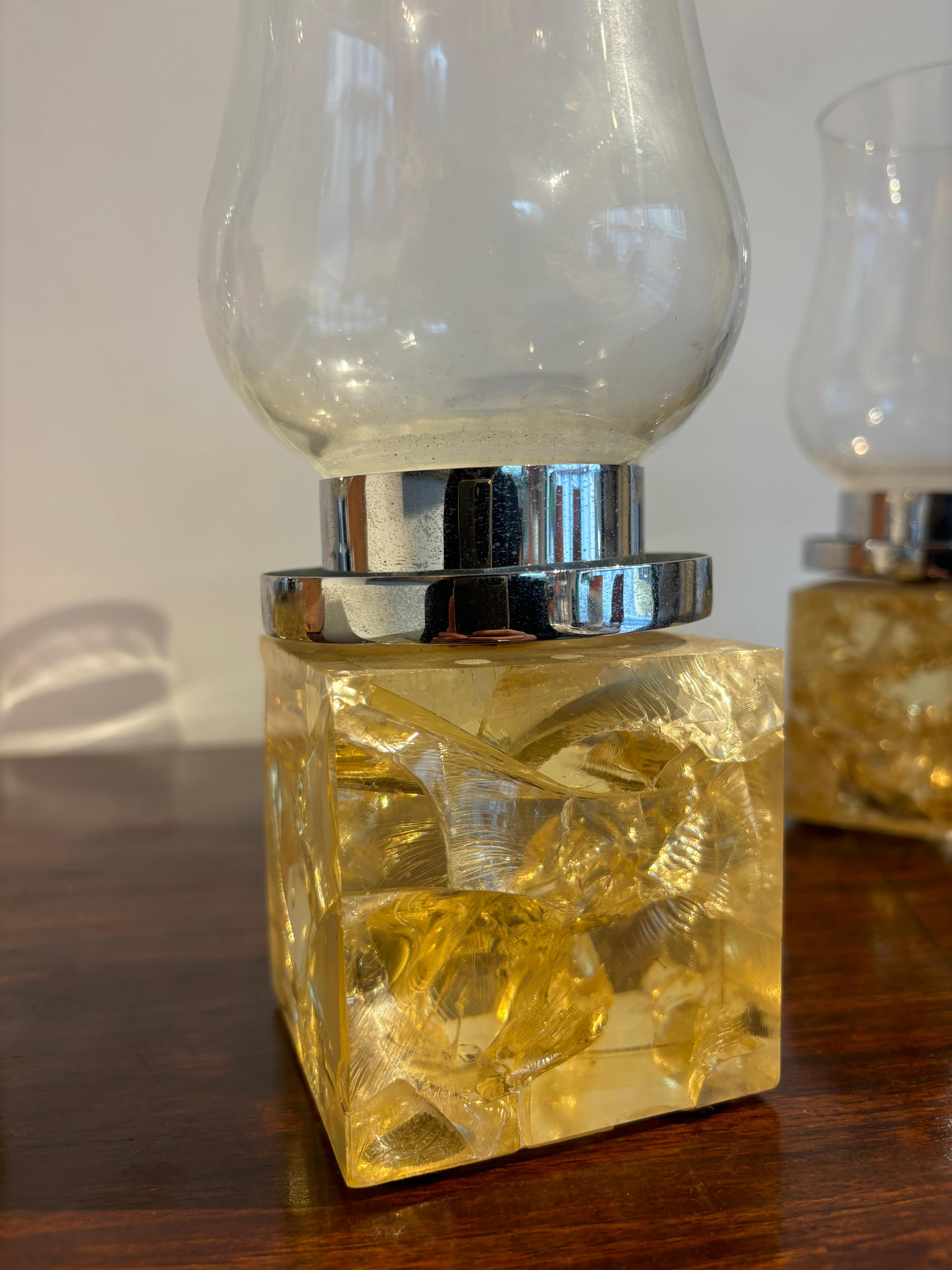 Glass Pierre Giraudon photophore For Sale