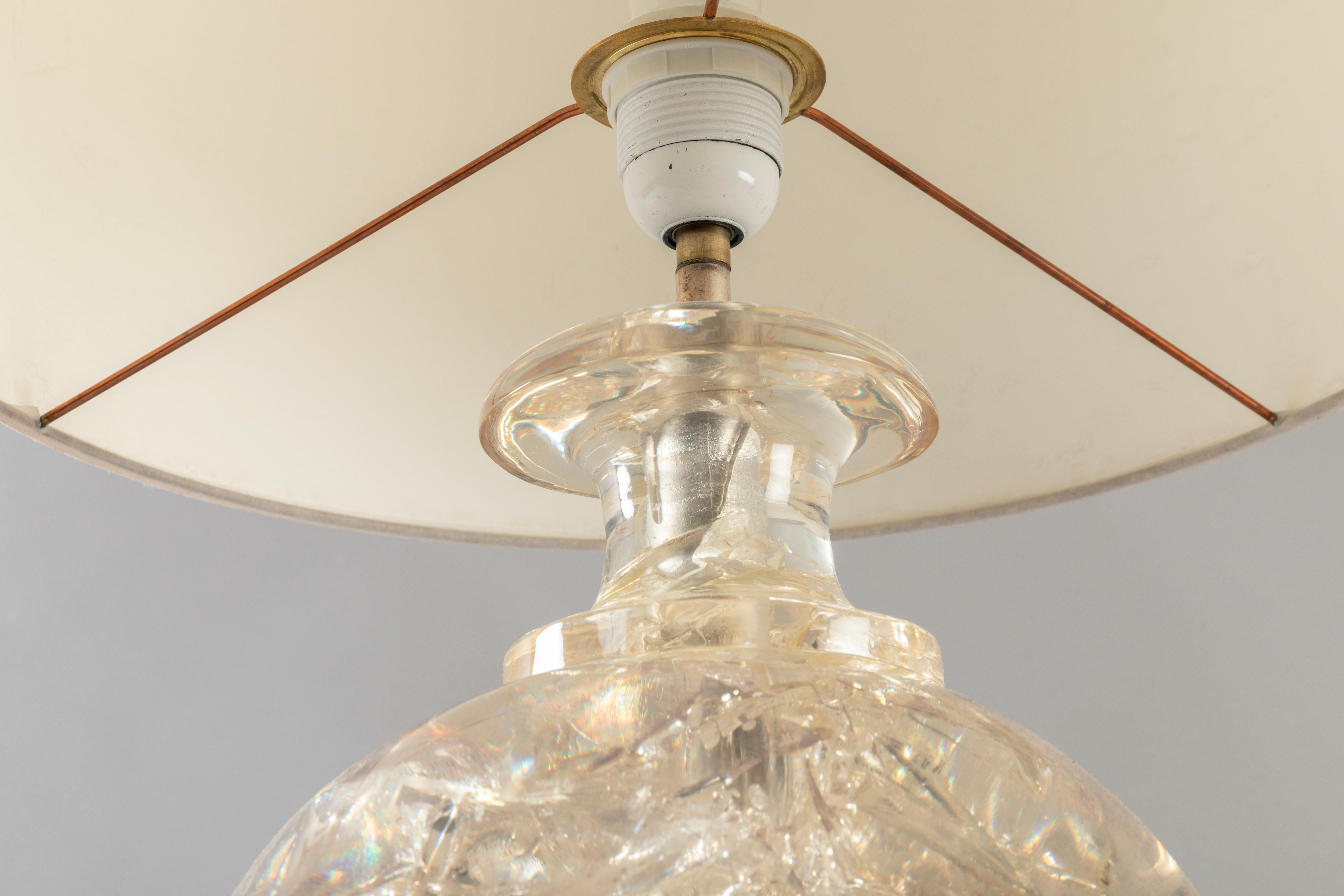 Lampada da tavolo in resina frattale di Pierre Giraudon, anni '70 In condizioni ottime a Saint Ouen, FR