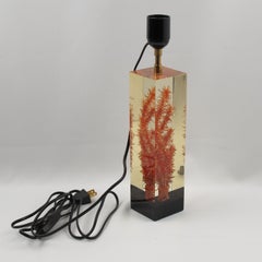Pierre Giraudon Tischlampe, Harz mit Kunstkoralleneinschlüssen, um 1960