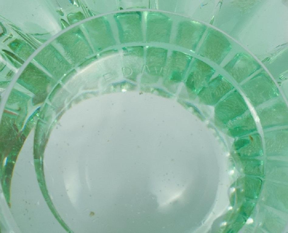 Pierre Gire '1901-1984', Aka Pierre D'aesn, France, Green Art Glass Bowl In Excellent Condition For Sale In Copenhagen, DK