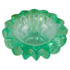 Pierre Gire '1901-1984', Aka Pierre D'aesn, France, Green Art Glass Bowl