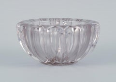 Pierre Gire (1901-1984), alias Pierre d'Aesn. Große Schale aus geräuchertem Kunstglas.