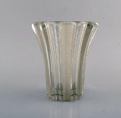 Pierre Gire '1901-1984', aka Pierre d'Avesn, Art Deco Vase in Clear Art Glass