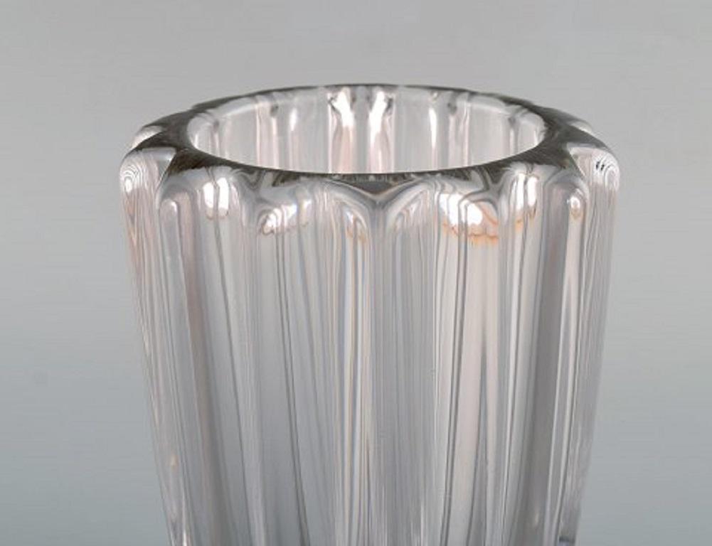 French Pierre Gire, Aka Pierre d'Avesn, Art Deco Vase in Clear Art Glass