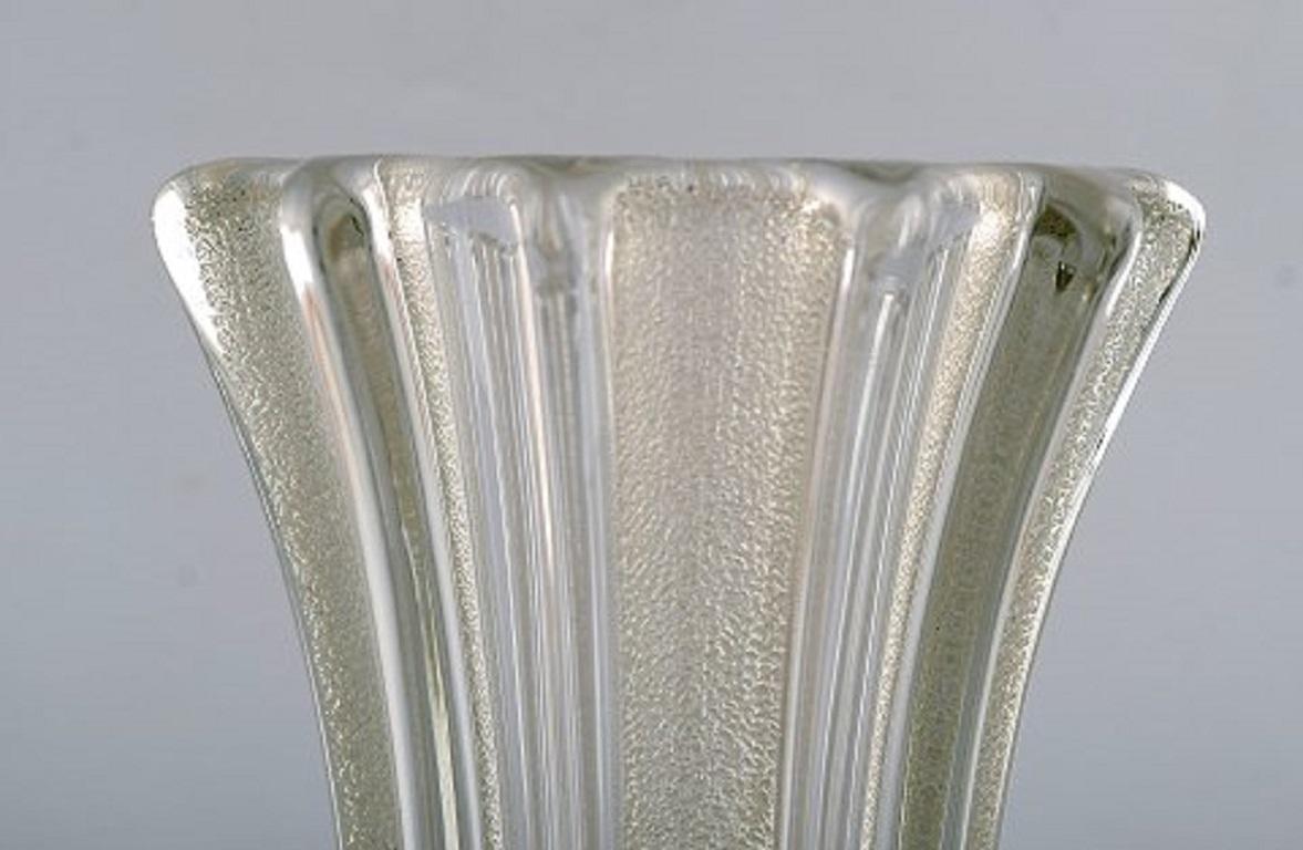 Pierre Gire '1901-1984', aka Pierre d'Avesn, Art Deco Vase in Clear Art Glass In Good Condition For Sale In Copenhagen, DK