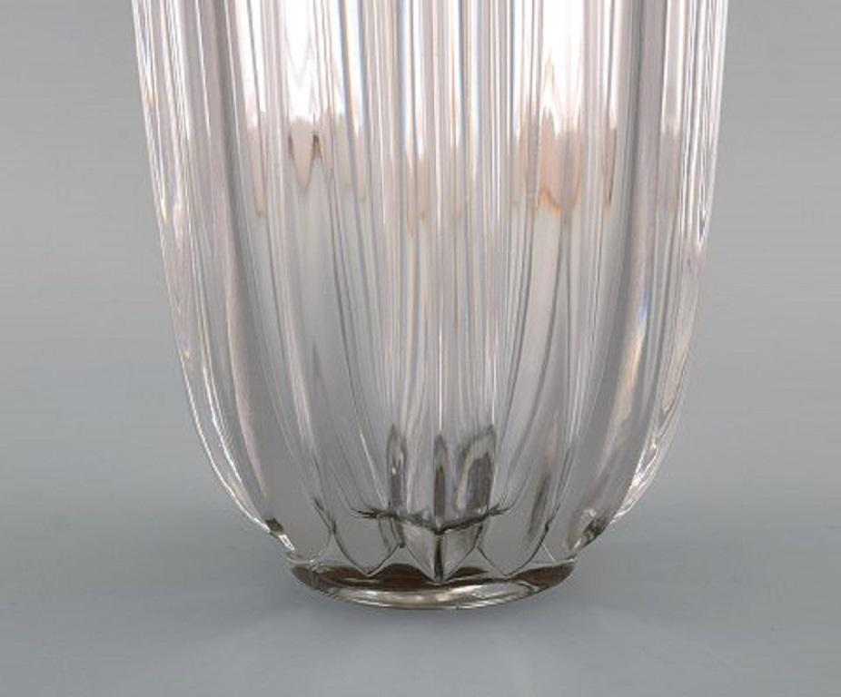 Pierre Gire, Aka Pierre d'Avesn, Art Deco Vase in Clear Art Glass In Good Condition In Copenhagen, DK
