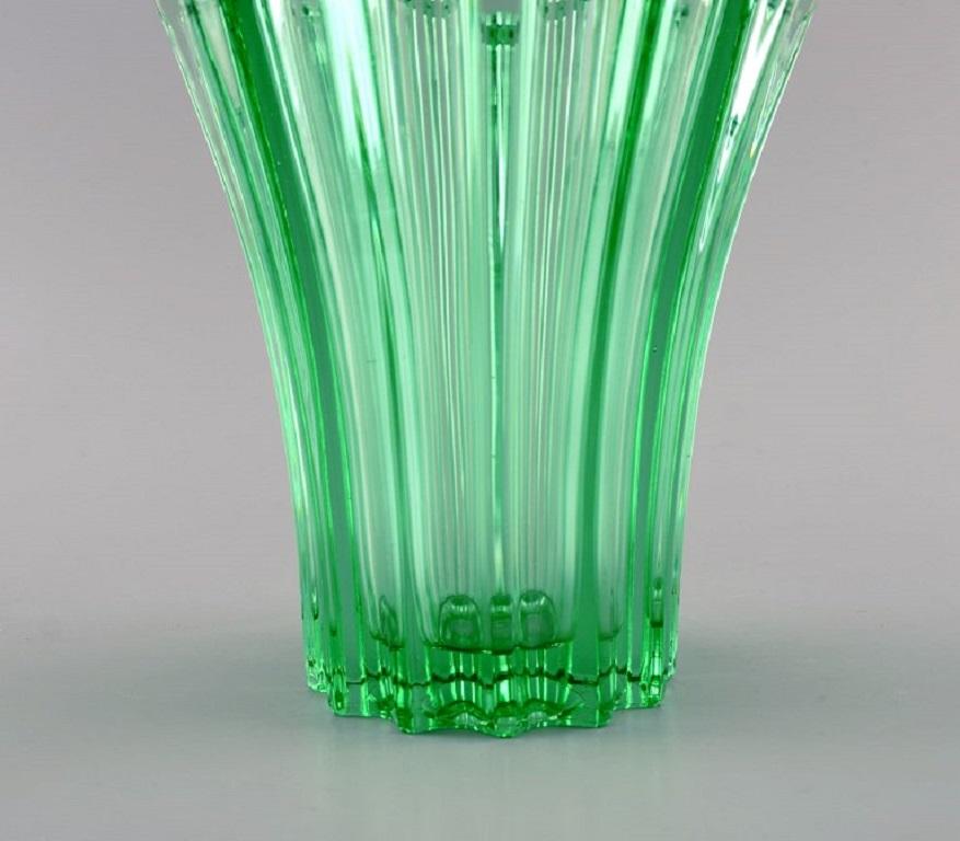 Pierre Gire, Aka Pierre d'Avesn. Art Deco Vase in Light Green Glass In Excellent Condition For Sale In Copenhagen, DK