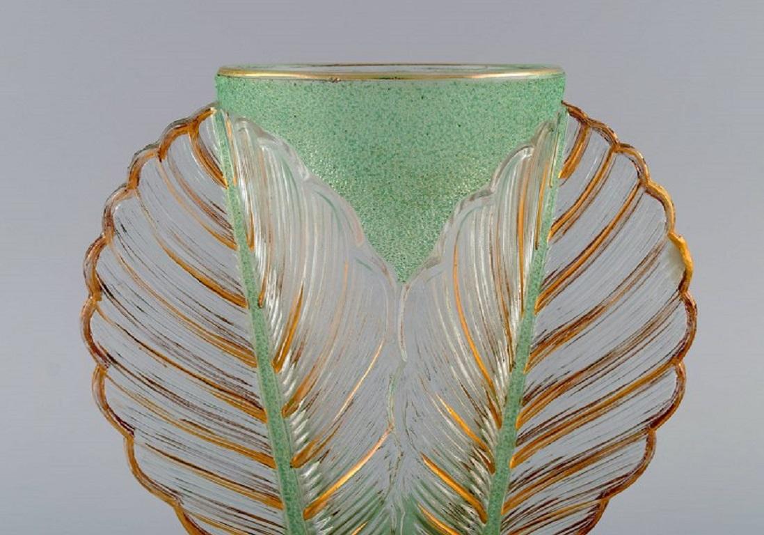 French Pierre Gire, Aka Pierre d'Avesn, Rare Art Deco Vase in Art Glass For Sale