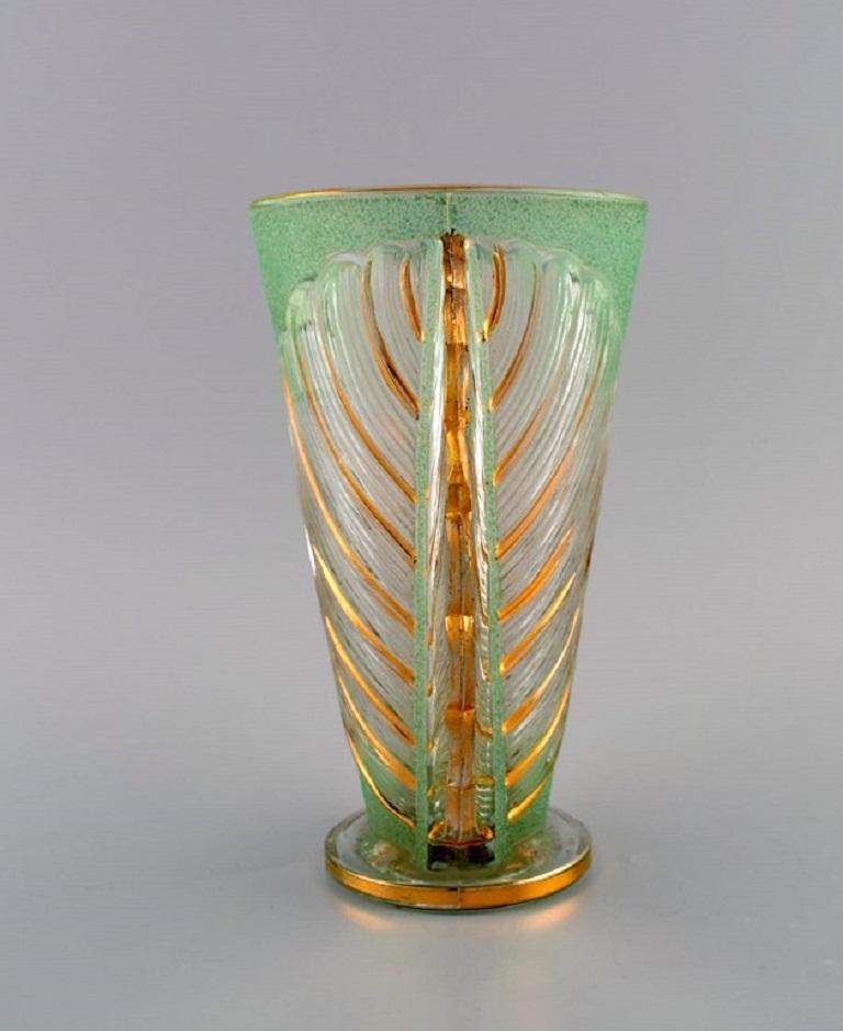 Mid-20th Century Pierre Gire, Aka Pierre d'Avesn, Rare Art Deco Vase in Art Glass For Sale