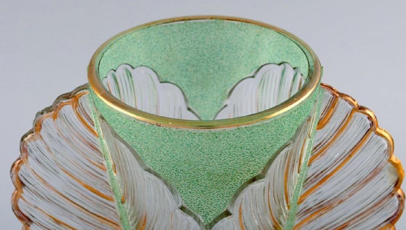 Pierre Gire, Aka Pierre d'Avesn, Rare Art Deco Vase in Art Glass For Sale 3