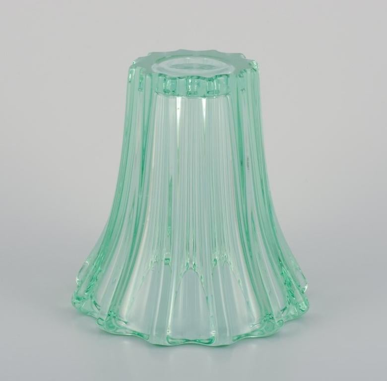 Art Glass Pierre Gire, aka Pierre d'Avesn. Art Deco vase in green art glass. For Sale
