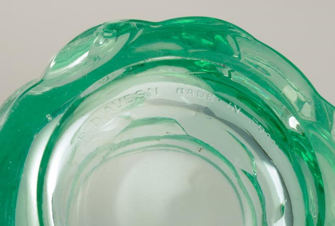 Pierre Gire alias Pierre D'Avesn. Vaso Art Déco in vetro artistico verde. in vendita 2