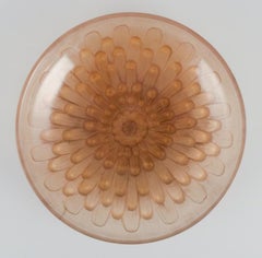 Pierre Gire also known as Pierre d'Avesn. Smoky Art Deco glass bowl.