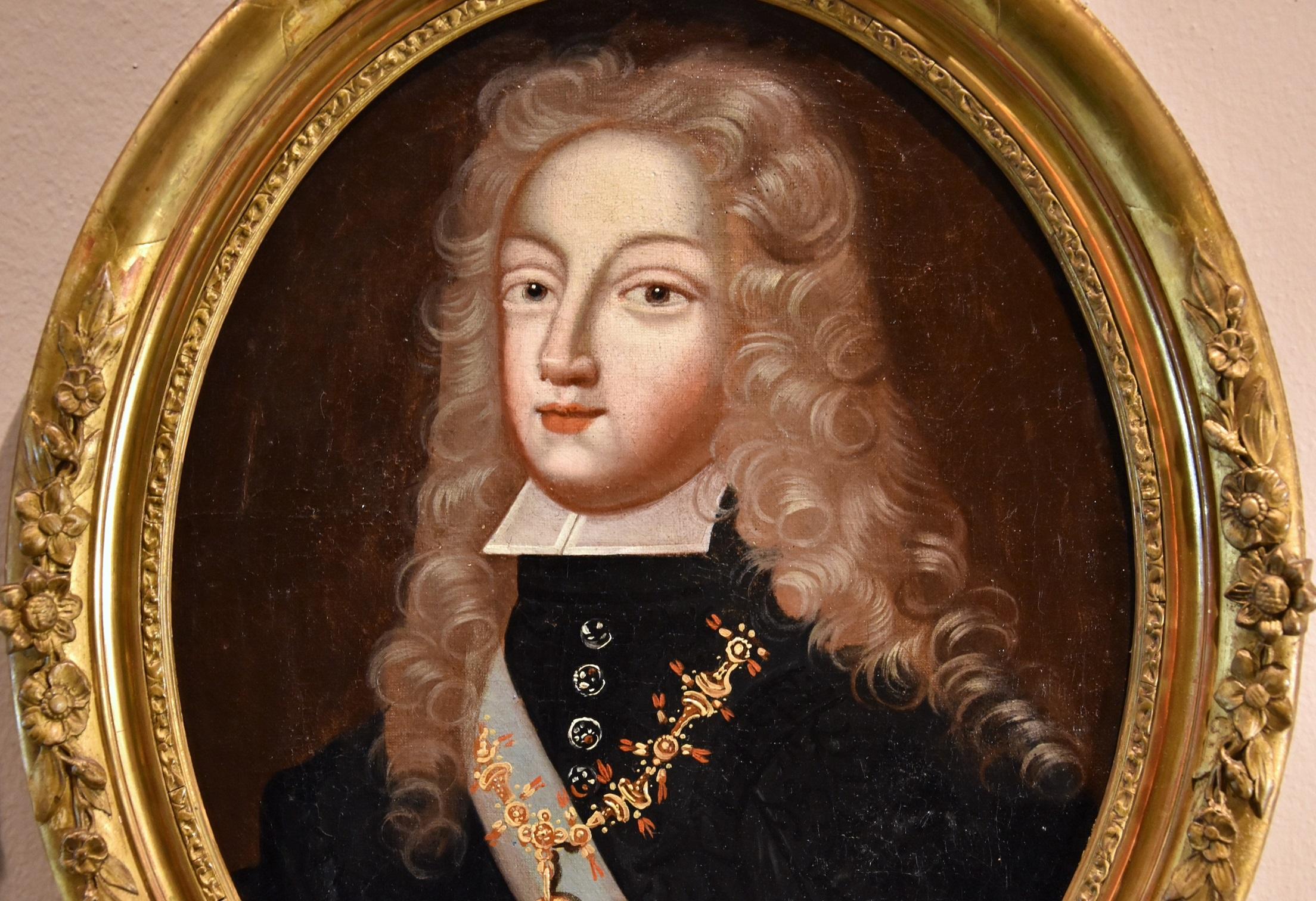Filippo V Re di Spagna Louise Savoy Regina Gobert Dipinto a olio del 18° secolo Old master in vendita 7