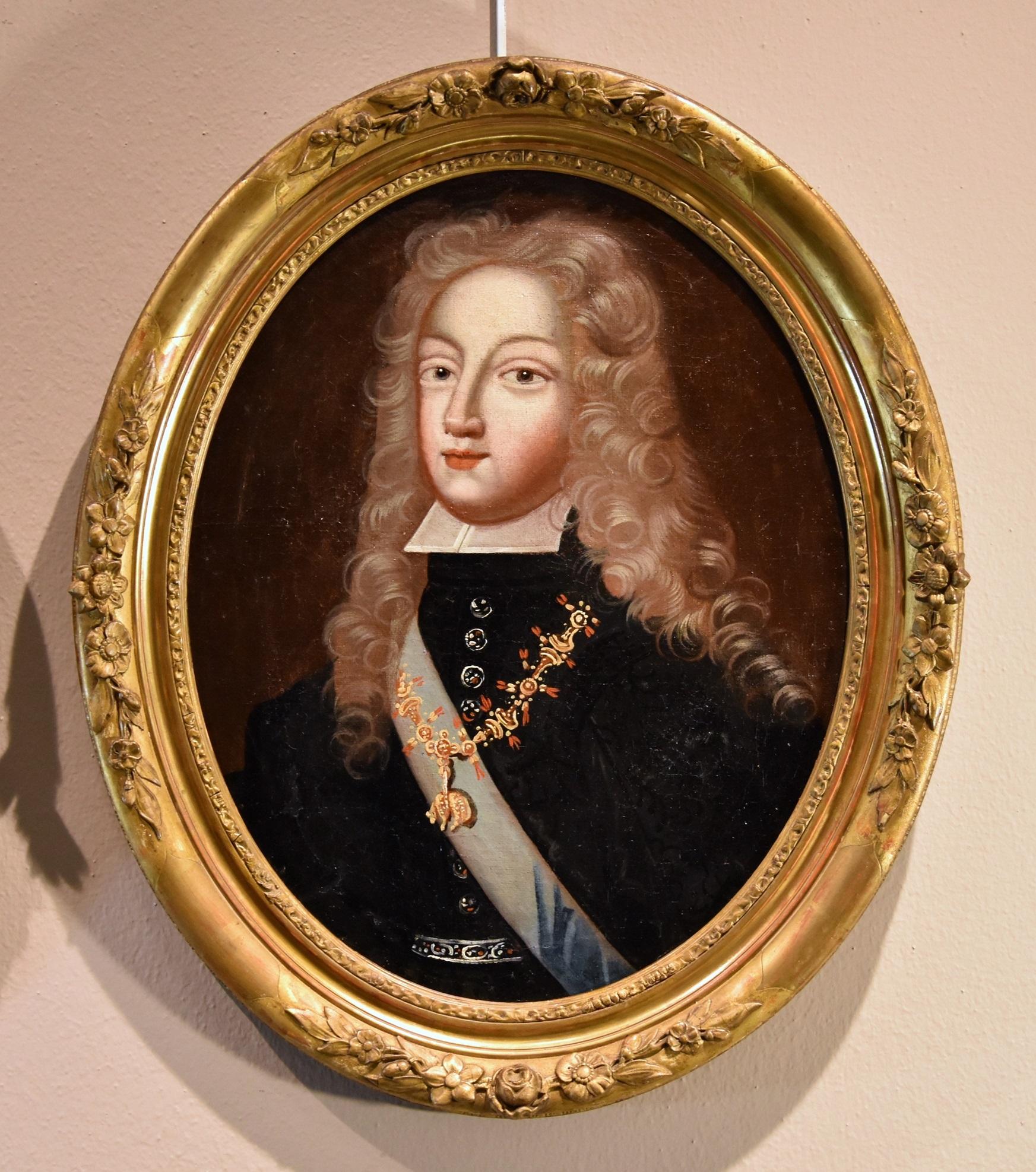 Filippo V Re di Spagna Louise Savoy Regina Gobert Dipinto a olio del 18° secolo Old master in vendita 1